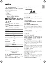 Preview for 5 page of LAVAZZA Blue LB 2000 Instructions For Installation And Use Manual