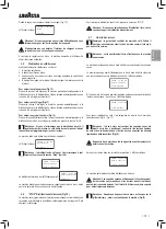 Preview for 35 page of LAVAZZA Blue LB 2000 Instructions For Installation And Use Manual