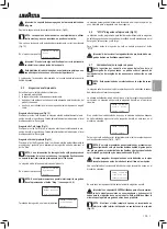 Preview for 63 page of LAVAZZA Blue LB 2000 Instructions For Installation And Use Manual