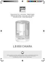 Preview for 1 page of LAVAZZA BLUE LB 850 CHIARA Instructions Manual