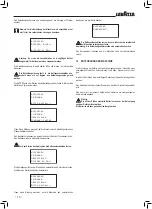 Preview for 58 page of LAVAZZA Blue LB2200 Instructions For Installation And Use Manual