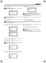 Preview for 72 page of LAVAZZA Blue LB2200 Instructions For Installation And Use Manual