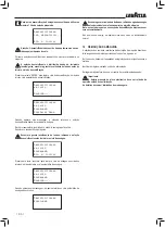 Preview for 86 page of LAVAZZA Blue LB2200 Instructions For Installation And Use Manual