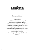 Preview for 2 page of LAVAZZA CLASSY PLUS Instructions Manual