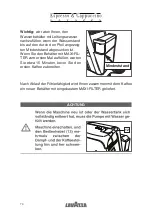 Preview for 69 page of LAVAZZA Espresso & Cappuccino User Manual