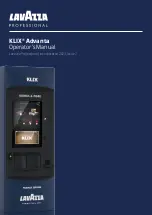 LAVAZZA KLIX Advanta Operator'S Manual предпросмотр