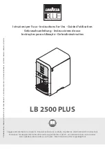 Preview for 1 page of LAVAZZA LB 2500 PLUS Instructions For Use Manual