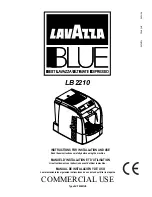 LAVAZZA LB2210 Instructions For Installation And Use Manual preview