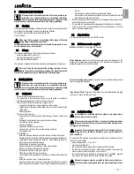 Preview for 11 page of LAVAZZA LB2210 Instructions For Installation And Use Manual