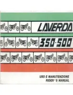 Preview for 1 page of Laverda 350 Rider'S Manual