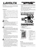 Предварительный просмотр 1 страницы Lavolta TVBL1 User Manual