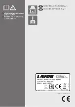 Lavor ASHLEY 1000 PRIME Translation Of The Original Instructions preview