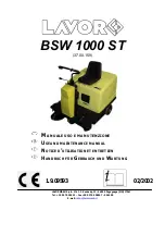 Lavor BSW 1000 ST Use And Maintenance Manual preview