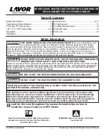 Preview for 2 page of Lavor FF125 User'S Manual & Operating Instructions