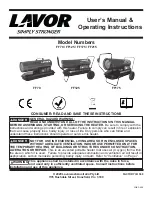 Предварительный просмотр 1 страницы Lavor FF45 User'S Manual & Operating Instructions