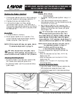 Предварительный просмотр 9 страницы Lavor FF45 User'S Manual & Operating Instructions