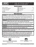 Предварительный просмотр 2 страницы Lavor PT-125 SS User'S Manual & Operating Instructions
