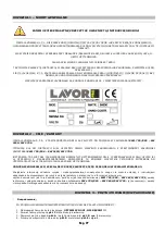 Preview for 77 page of Lavorwash SW 2600 BT Instructions And Operating Manual