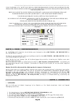 Предварительный просмотр 53 страницы Lavorwash SWL 700 ET Instructions And Operating Manual