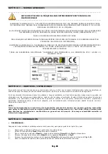 Предварительный просмотр 65 страницы Lavorwash SWL 700 ET Instructions And Operating Manual