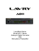 Предварительный просмотр 1 страницы Lavry AD11 Manual