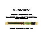 Preview for 1 page of Lavry AD122-96 MX Operation Manual