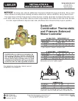 Предварительный просмотр 1 страницы Lawler 67 Series Installation & Maintenance Manual