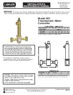 Preview for 1 page of Lawler 801-GPM Installation & Maintenance Manual