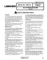 Lawn-Boy 10900 Operator'S Manual preview