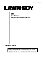 Предварительный просмотр 1 страницы Lawn-Boy 320 Operator'S Manual