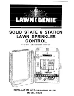 Lawn Genie 416LG Installation And Operating Manual предпросмотр