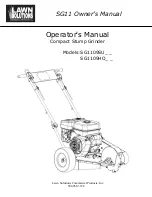 Lawn Solutions SG1109SU Series Owner'S Manual предпросмотр