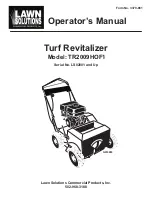 Lawn Solutions TR2009HOF1 Operator'S Manual preview