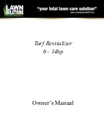 Lawn Solutions Turf Revitalizer Owner'S Manual предпросмотр