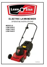 Предварительный просмотр 1 страницы LAWN STAR LSM 1640 E Operating Instructions Manual