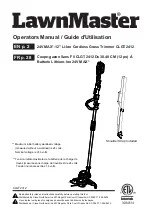 Preview for 1 page of LawnMaster CLGT2412 Operator'S Manual