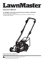 LawnMaster CLMF4016K Operator'S Manual предпросмотр