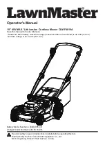 Preview for 1 page of LawnMaster CLMF4819A Operator'S Manual