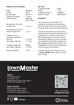 Preview for 16 page of LawnMaster LB60001S Safety And Operating Manual