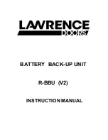 Предварительный просмотр 1 страницы lawrence doors R-BBU Instruction Manual