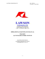 Предварительный просмотр 1 страницы Lawson TXLS ROV Operation & Maintenance Manual