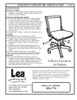 Предварительный просмотр 5 страницы LAZBOY Lea 856-774 Operating Instructions Manual