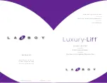 LAZBOY Luxury-Lift Operating Instructions Manual предпросмотр