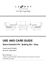 Предварительный просмотр 1 страницы LAZBOY Sears Scarlett 4 Pc. Seating Set D71 M 20939 Use And Care Manual