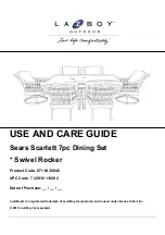 Preview for 1 page of LAZBOY Sears Scarlett D71 M 20946 Use And Care Manual