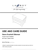 Preview for 1 page of LAZBOY Sears Scarlett Ottoman Use And Care Manual