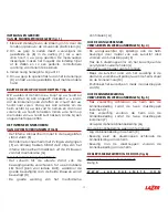 Предварительный просмотр 11 страницы LAZER Mambo Evo User Manual