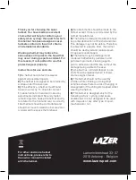 Предварительный просмотр 3 страницы LAZER Urbanize User Manual