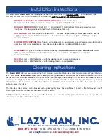 Preview for 3 page of LAZY MAN LM-210-28 Installation Instructions