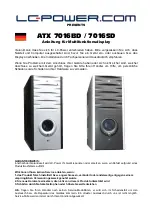 LC-POWER ATX 7016BD Manual preview